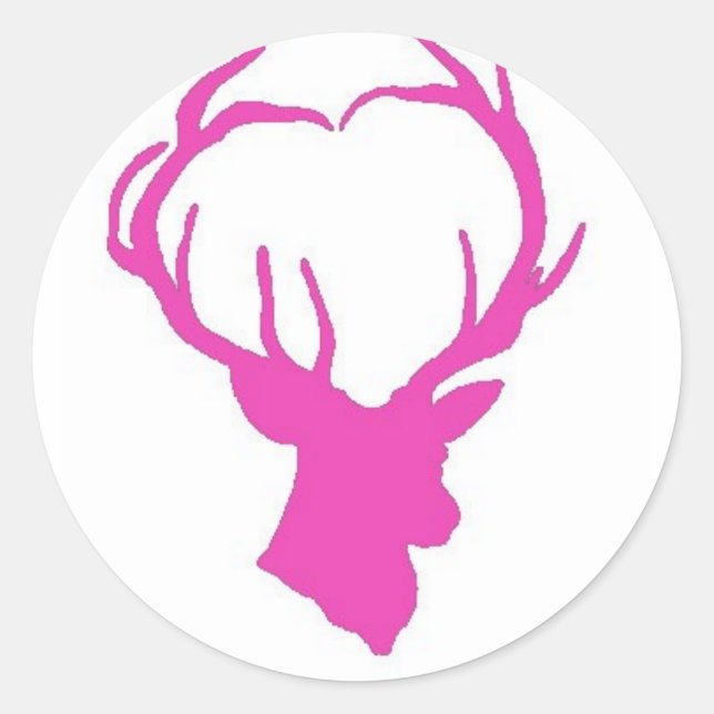 Sticker Rond Pink Buck (Devant)