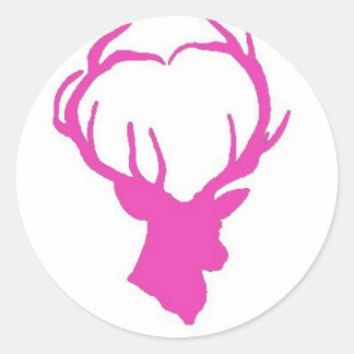 Sticker Rond Pink Buck