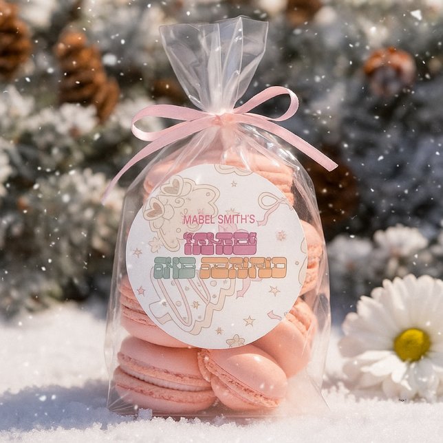 Sticker Rond Pink GingerPread Winter Onederland 1er anniversair (Créateur téléchargé)