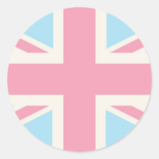 Sticker Rond Pink Lovely Classic Union Jack British(UK) Flag