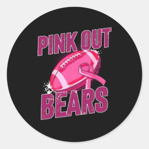 Sticker Rond Pink Out Football Tacker Cancer du sein