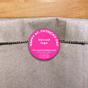 Sticker rond Pink Saint Patrick Business