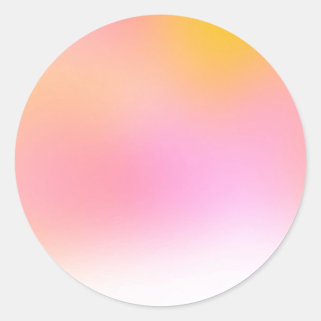 Sticker Rond Pink Yellow Pastel Personnalisé tendance (Devant)