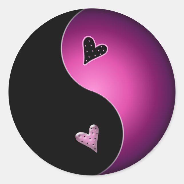 Sticker Rond pink yyang (Devant)