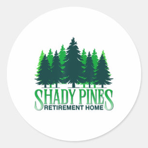 Sticker Rond Pins de Shady Pines Randonnée Extérieure 