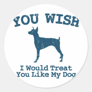 Sticker Rond Pinscher de dobermann