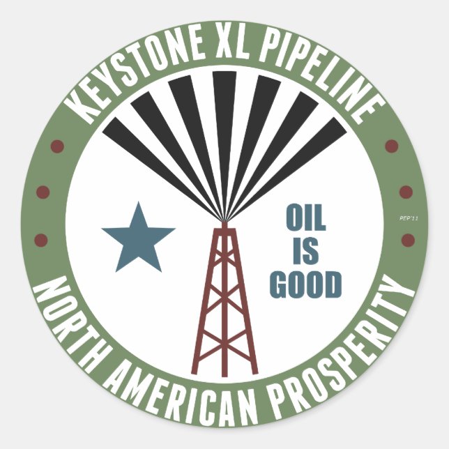 Sticker Rond Pipeline Keystone XL (Devant)