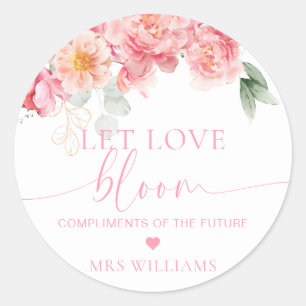 Sticker Rond Piper Paeony Floral Faites fleurir l'amour Favori