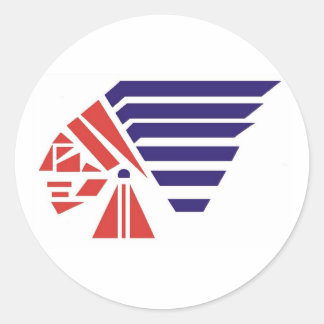 Sticker Rond Piqua Jeunes Football Indiens Esprit Porter