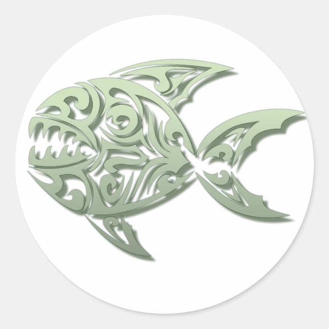 Sticker Rond Piranha (Devant)