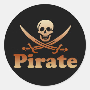 Sticker Rond Pirate