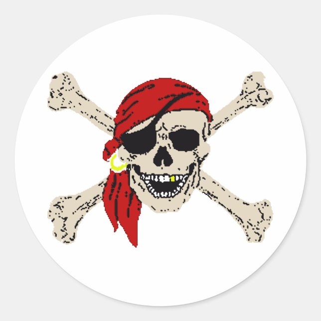 Sticker Rond Pirate (Devant)