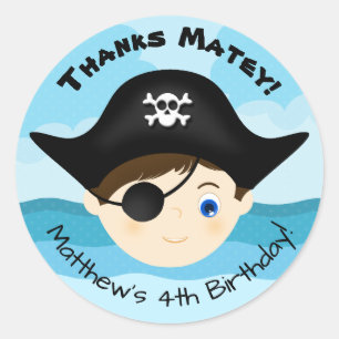 Sticker Rond Pirate Boy