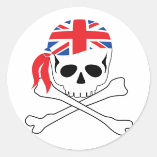 Sticker Rond Pirate britannique