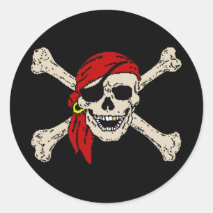 Sticker rond Pirate Classic