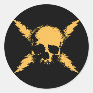 Sticker Rond Pirate électrique