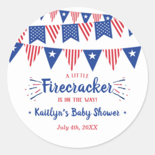 Sticker Rond Pirate En Chemin ! baby shower 4 juillet