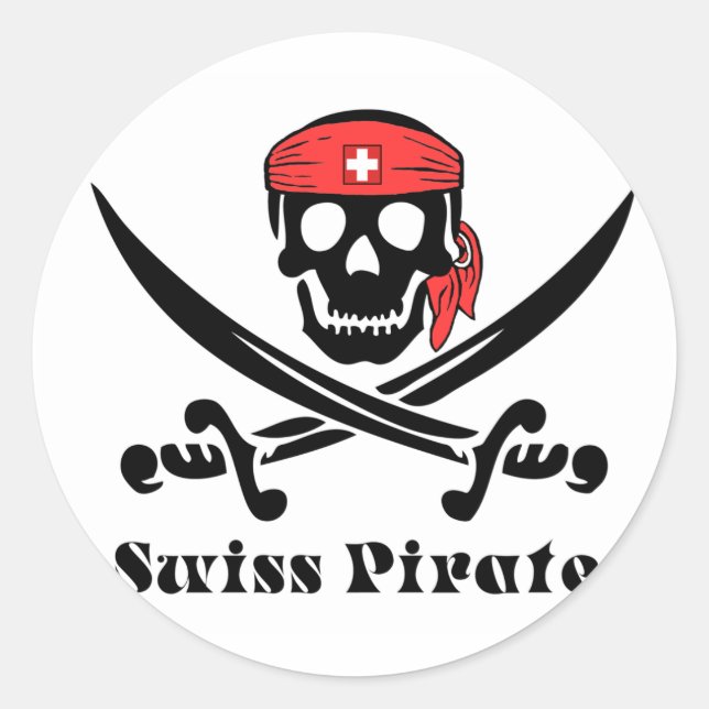 Sticker Rond Pirate suisse (Devant)