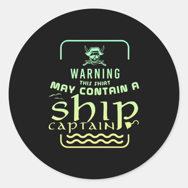 Sticker Rond Pirate Treasure Chest Sayings (Devant)