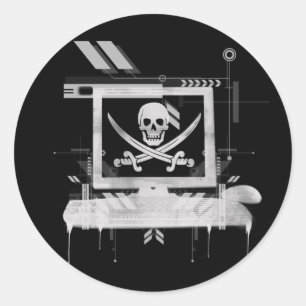 Sticker Rond piratehack