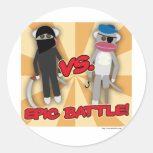 Sticker Rond Pirates Contre Singes Ninja