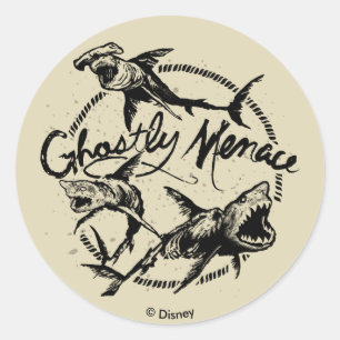 Sticker Rond Pirates des Caraïbes 5   Menace Ghoarly