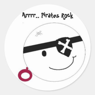 Sticker Rond Pirates Rock
