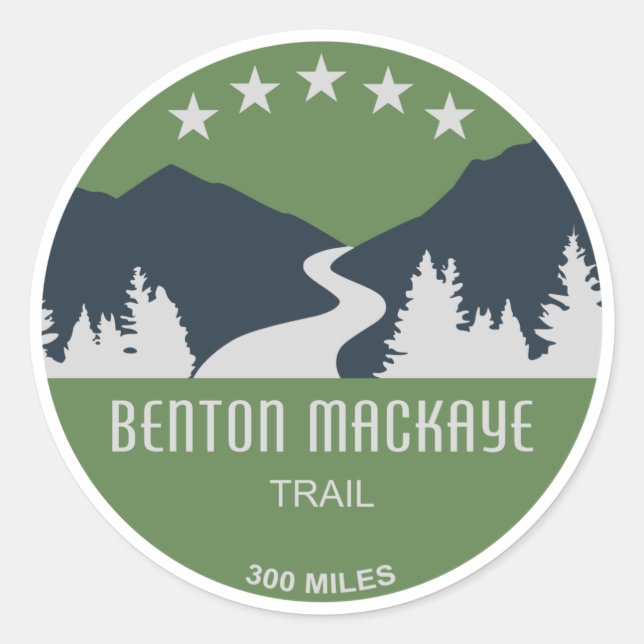 Sticker Rond Piste Benton MacKaye (Devant)