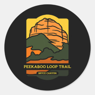 Sticker Rond Piste de boucle Peekaboo - Bryce Canyon Horseback 