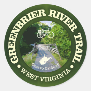 Sticker Rond Piste de la rivière Greenbrier (cyclisme c)