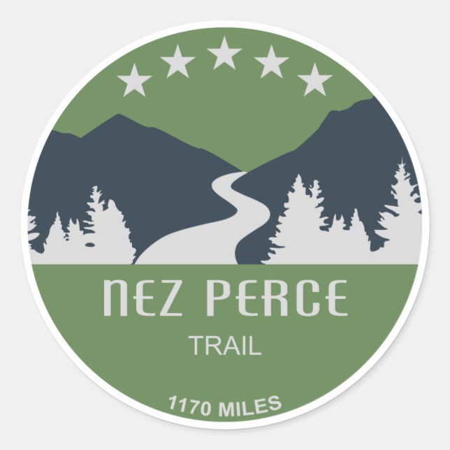 Sticker Rond Piste de Nez Perce (Devant)