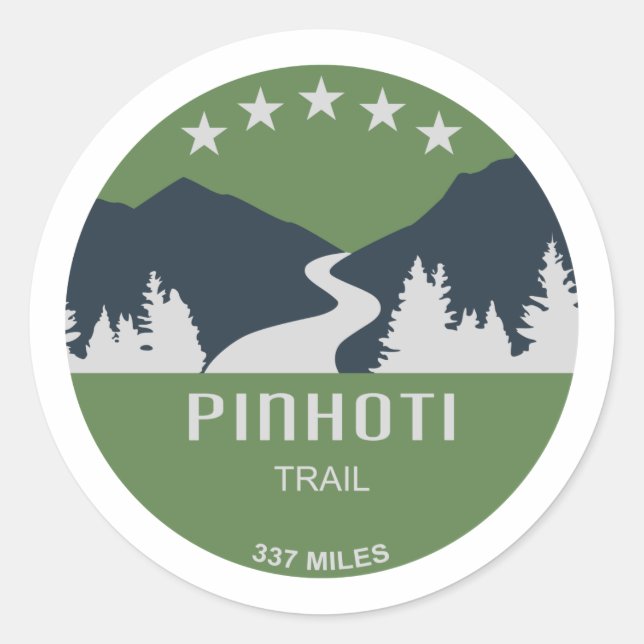 Sticker Rond Piste Pinhoti Alabama Géorgie (Devant)