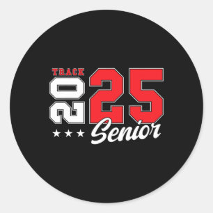 Sticker Rond Piste Senior Night Track Senior 2025 Graduation &#