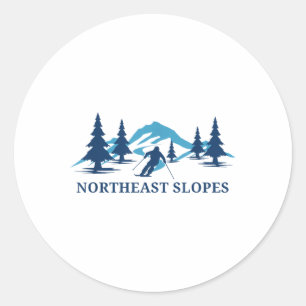 Sticker Rond Pistes du nord-est Vermont Station de ski du Vermo