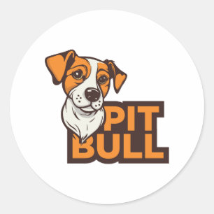 Sticker Rond Pit Bull