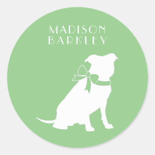 Sticker rond Pitbull Classic Pit Bull Chien Chien 