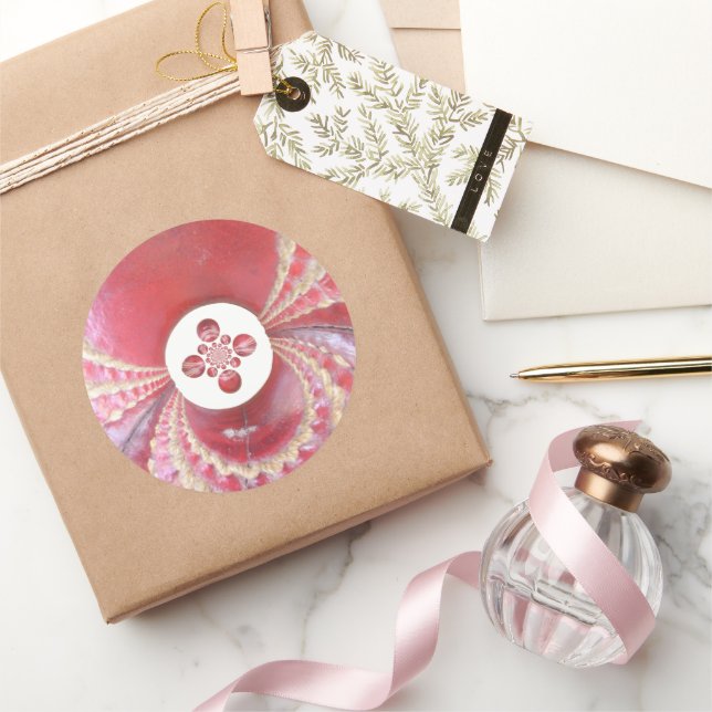 Sticker Rond Pitch Kaleidoscope : Le Cricket Balls The Game's H (Cadeaux)