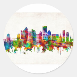 Sticker Rond Pittsburgh