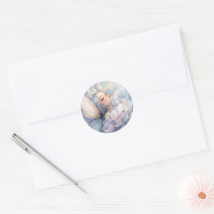 Sticker Rond Pivoine de l'Aube