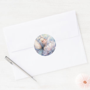 Sticker Rond Pivoine de l'Aube