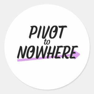 Sticker Rond Pivot to Nowhere   Vinyle Durable