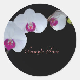 Sticker Rond PixDezine blanc orchidée/do-it-yourself couleur ar