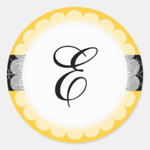 Sticker Rond PixDezine doilie/do-it-yourself monogramme+do-it-y