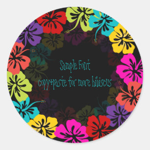 Sticker Rond PixDezine hibiscus lei/do-it-yourself couleur arri
