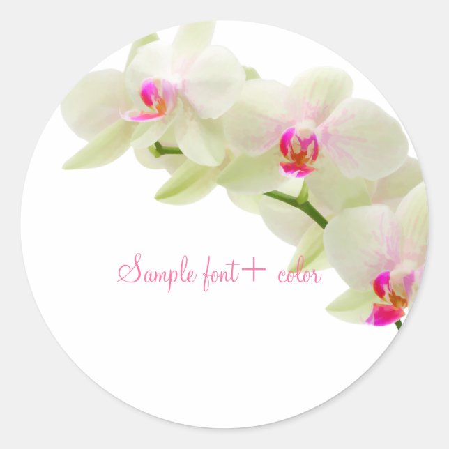 Sticker Rond PixDezine maui orchidée rose (Devant)