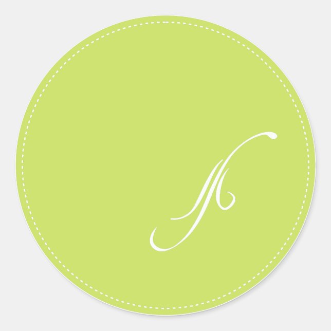 Sticker Rond PixDezine monogramme A, do-it-yourself couleur arr (Devant)