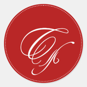 Sticker Rond PixDezine monogramme C, do-it-yourself couleur arr