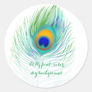 Sticker Rond PixDezine panache paon