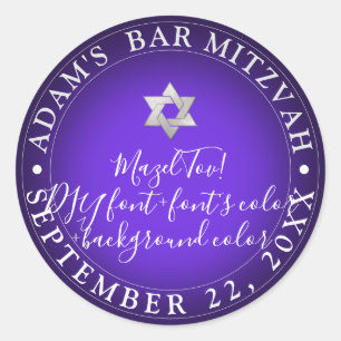 Sticker Rond PixDezines Bar Mitzvah/Bat mitzvah/do-it-yourself 