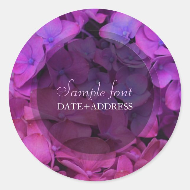 Sticker Rond PixDezines bleu hydrangea/do-it-yourself couleur a (Devant)